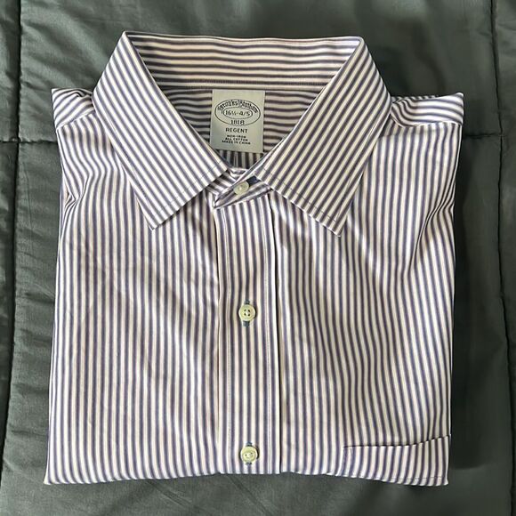 Brooks Brothers Other - Brooks Brothers Blue/Red Striped Regent Dress Shirt Size 16.5